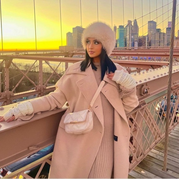 Zara Beige Wool Blend Oversized Coat - Picture 14 of 16